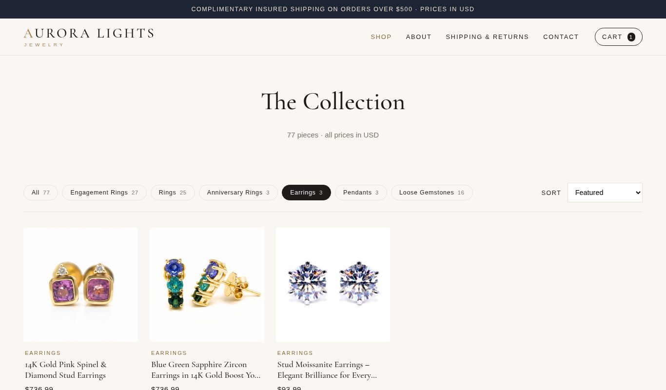 Shop page